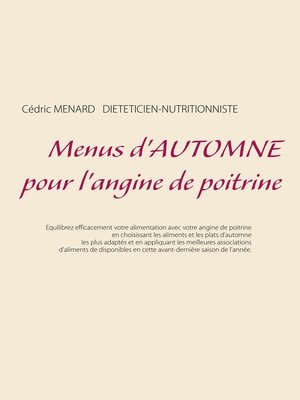 cover image of Menus d'automne pour l'angine de poitrine